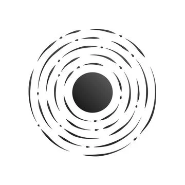 Black sun logo design Stock Illustration