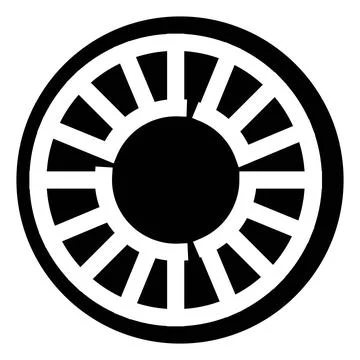Black sun symbol of esoteric far right occultism Stock-Illustration