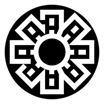 Black sun symbol representing esoteric and occult concepts Stock Illustration