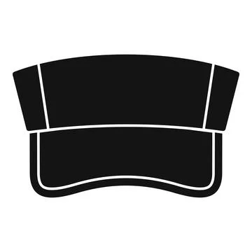 Black sun visor cap template for branding and advertising Stock Illustration