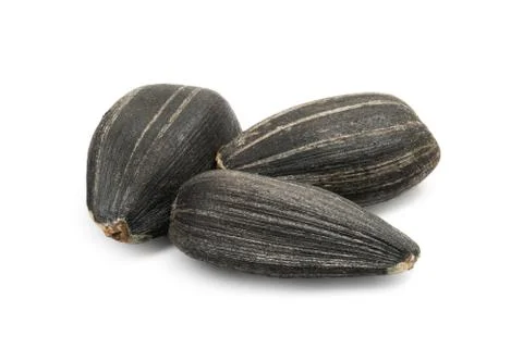 Black sunflower seeds macro Stock Photos