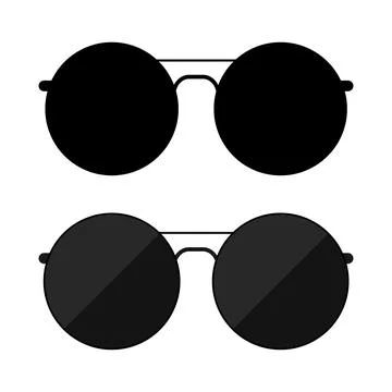 Black sunglasses icon vector Stock Illustration