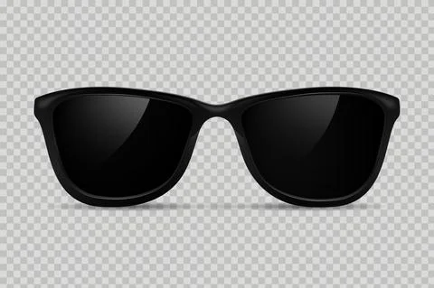 Black sunglasses without temples isolated Stock Illustration