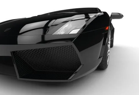 Black Supercar Headlight Closeup 스톡 일러스트