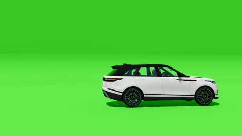 Black SUV Car on Green Screen Stock Footage 318955236