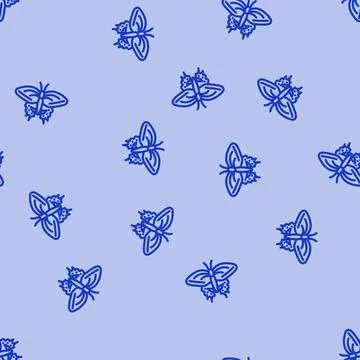 Black swallowtail spring line vector seamless pattern 스톡 일러스트