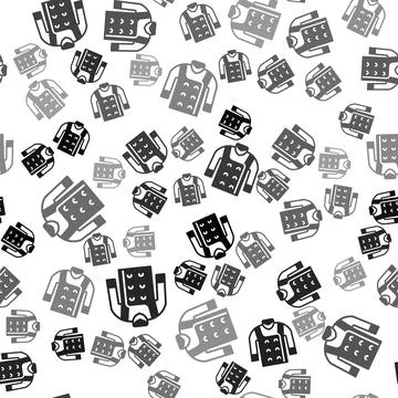 Black Sweater icon isolated seamless pattern on white background. Pullover .. Stock Illustration