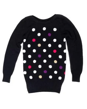 Black sweater with a pattern of polka dots Black sweater with a pattern of... Fotos Stock