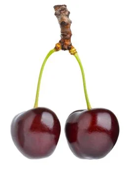 Black sweet cherry Stock Photos