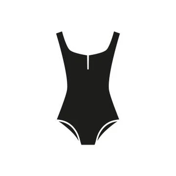 Black swimsuit vector Stock Illustration