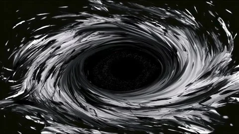 Black swirling vortex space background rotating seamless loop hand drawn di.. Stock Footage 339791637