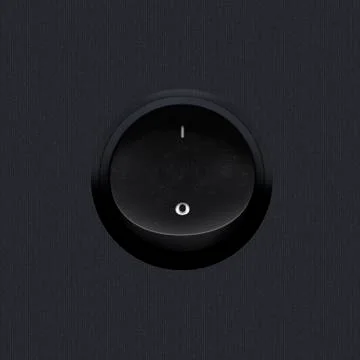 Black switch (great button) Stock Illustration