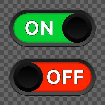 Black on off switch Stock Illustration