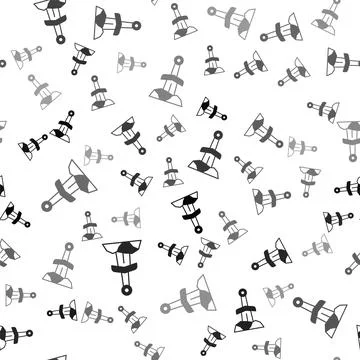 Black Sword in the stone icon isolated seamless pattern on white background Stock Illustration