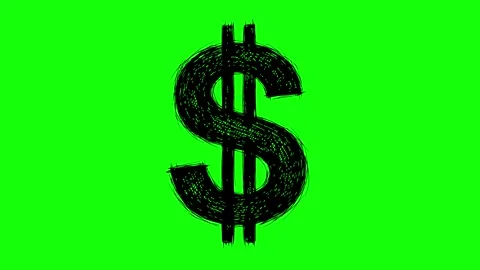 Black symbol dollar line boil effect animation Stock Footage 338201844