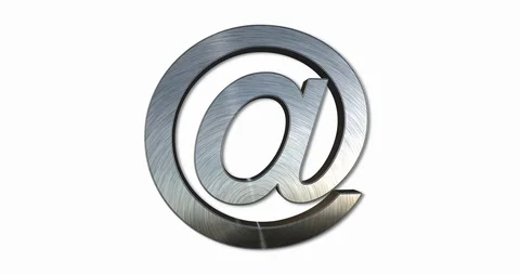 Black At Symbol Rotation Loop Stock Footage 113130905