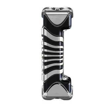 Black symbol with silver straps Stock Illustration