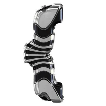 Black symbol with silver straps Stock Illustration