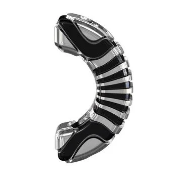 Black symbol with silver straps Stock Illustration