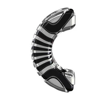 Black symbol with silver straps Stock Illustration