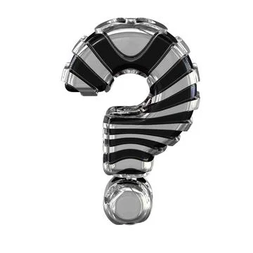 Black symbol with silver straps Stock Illustration