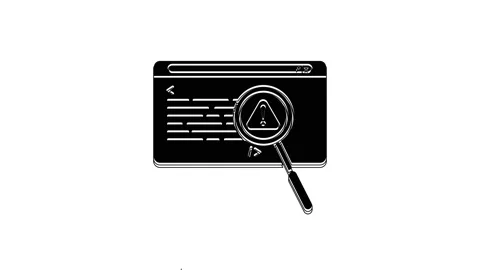 Black System bug concept icon isolated on white background. Code bug concept Stock Footage 233869806
