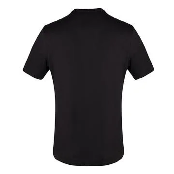 Black t shirt back view isolated white background Stock Illustration