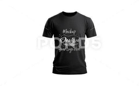 Black-T-Shirt-Mock-up template PSD Template