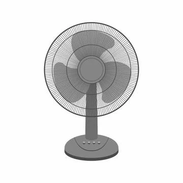 Black Table fan Stock Illustration