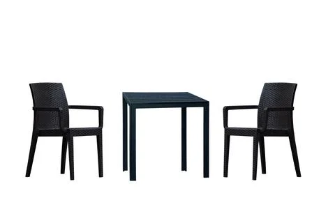Black table isolated on white background Stock Photos