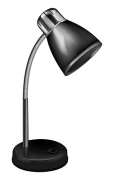 Black table lamp Stock Illustration