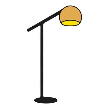 Black Table Lamp. illustration of a table lamp. Stock Illustration