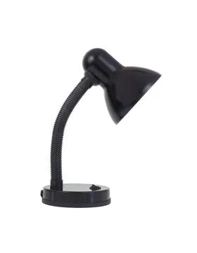 Black table lamp isolated on a white background. Stock Photos