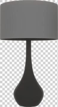 Black table lamp Stock Photos