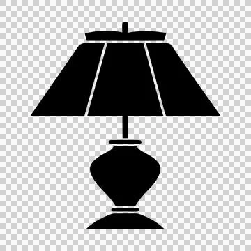 Black table lamp, table lamp icon, table lamp vector, table lamp silhouette 스톡 일러스트