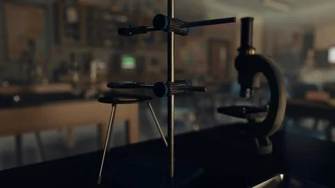 A black table with a metal object on top of it 스톡 일러스트