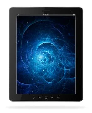 Black tablet computer Illustrazione stock