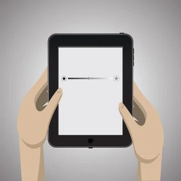 Black tablet with icon Stock Illustration