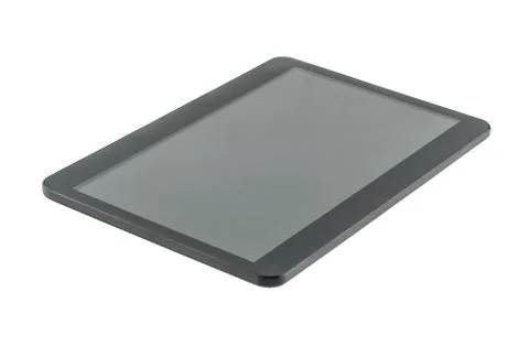 Black tablet isolated on white background Stock Photos