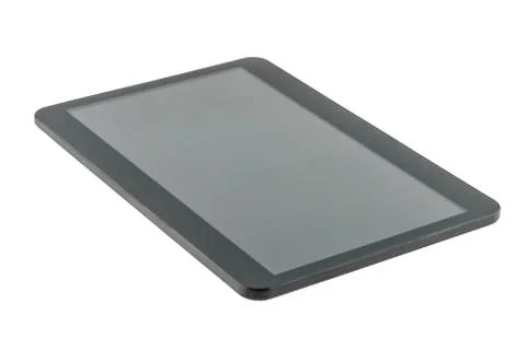 Black tablet isolated on white background Stock Photos