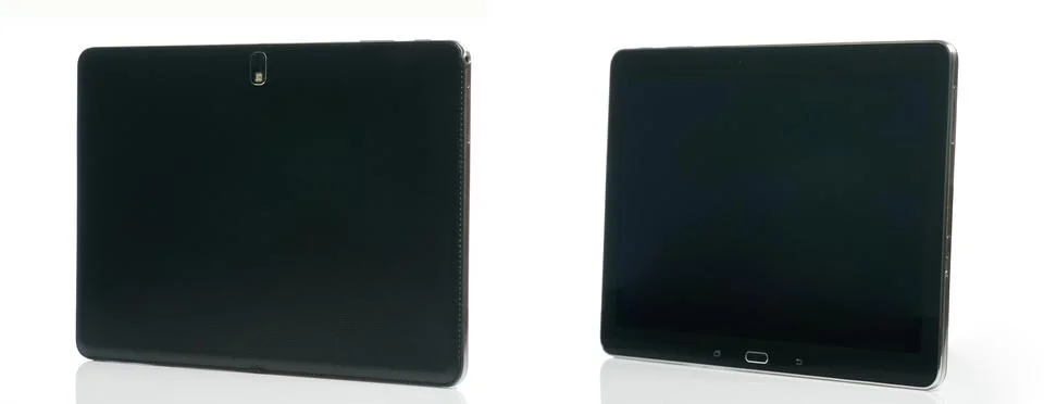 Black tablet isometric view Stock Photos