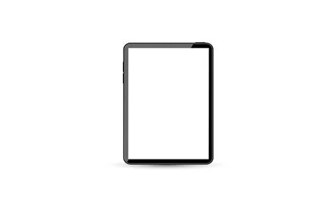 Black tablet mockup with blank screen. Responsive screen to display your mobile Stock Illustration