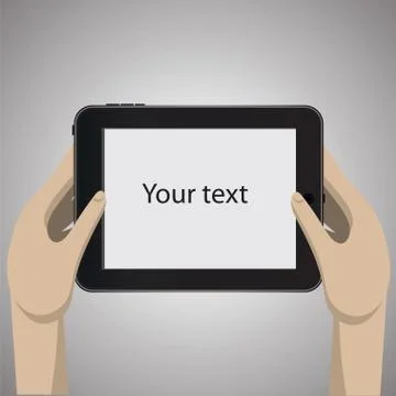 Black tablet object Stock Illustration