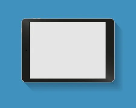 Black tablet pc horizont Stock Illustration