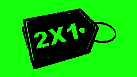 Black tag 2x1 line boil effect animation Stock Footage 342148745