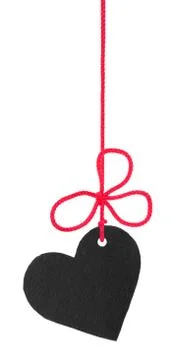 Black tag with bow Stock Photos