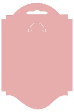 A black tag with rounded corners and a hole at the top. Stock Illustration