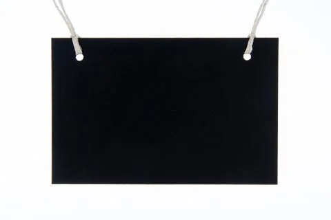 Black tag with string Stock Photos