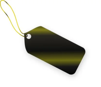 Black tag on white background isolated Stock Illustration