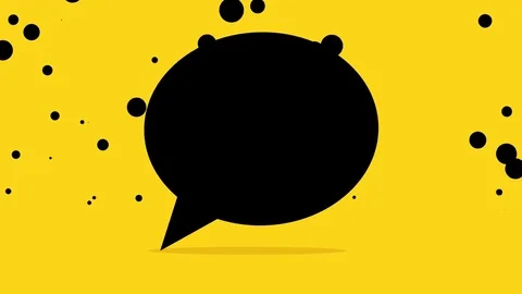 Black talk bubble minimalist background animation Stock Footage 73542372